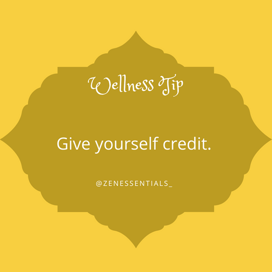 Give yourself credit.