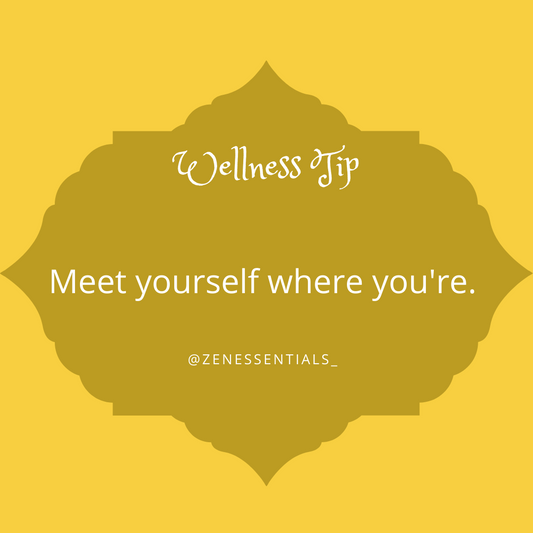 Meet yourself where you're.